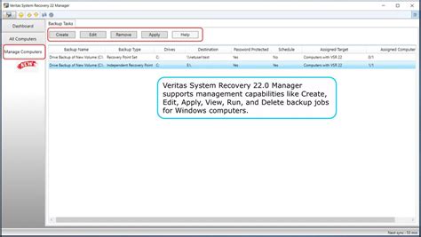 Veritas System Recovery Disk